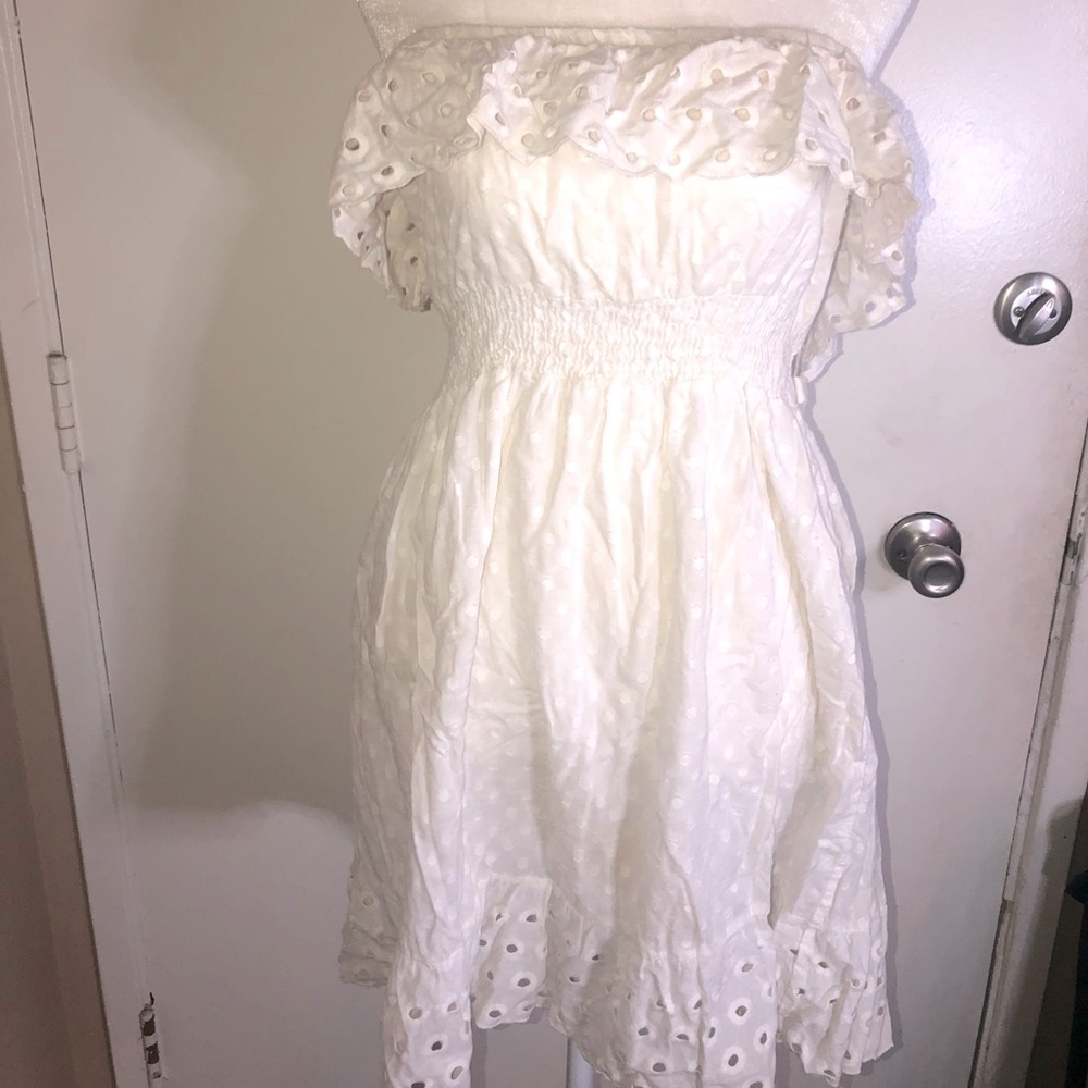 NWT Off the shoulder eyelet polka dot Dress Sz XL